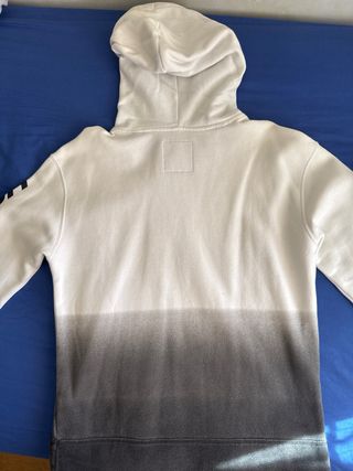 Sudadera Hollister Gris y Blanca Degradada