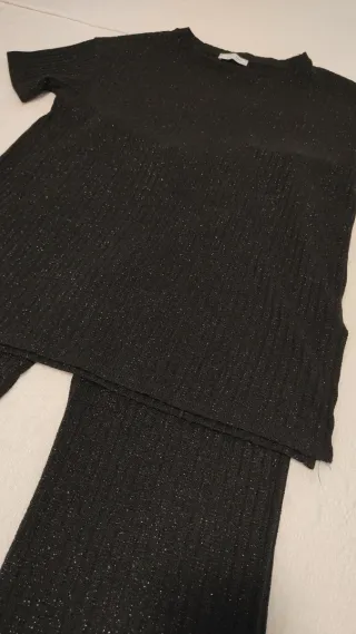 Conjunto total look negro de Zara