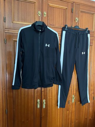 Chandal Under Armour Hombre Negro/Blanco Talla L