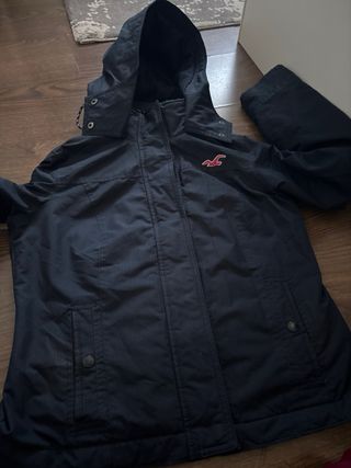 Abrigo Hollister Negro Talla M Mujer/Niña