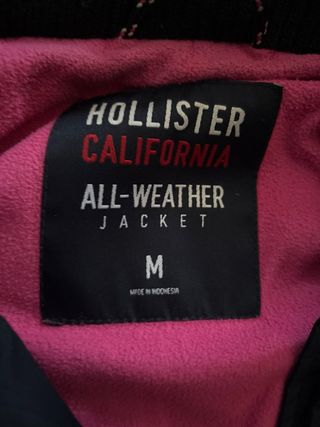 Abrigo Hollister Negro Talla M Mujer/Niña