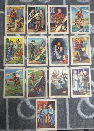 Colección 13 Cromos Antiguos Clemente Volador