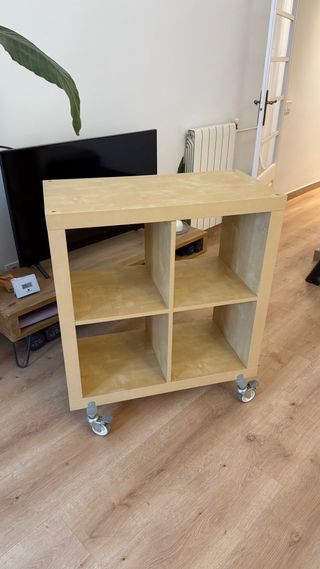 Estantería Kallax Ikea con Ruedas
Color Abedul