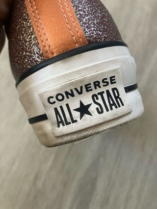 Zapatillas Converse All Star Glitter Morado/Dorado