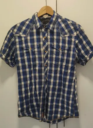 Camisa Tommy Hilfiger Cuadros Azul Talla S