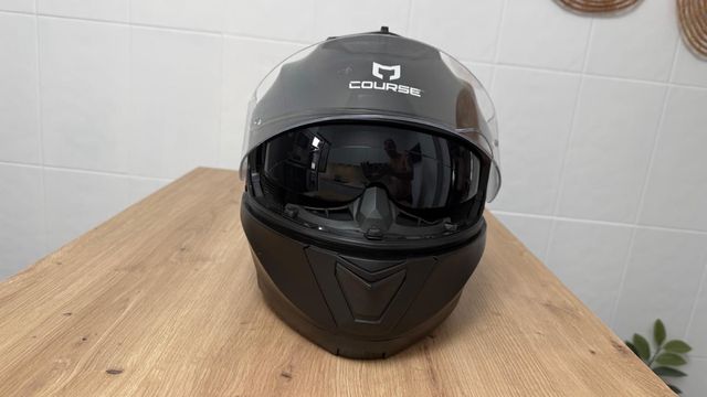 Casco de moto negro COURSE