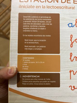 Juego Lectoescritura Infantil Letras Madera