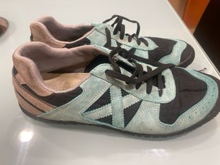 Zapatillas Munich vintage Negras y Turquesa