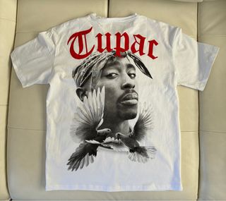 Maglietta Tupac Oversize Stampa Fronte Retro