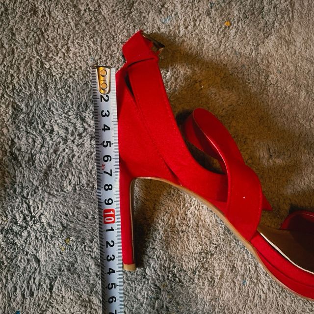 Zapatos tacón ante rojo