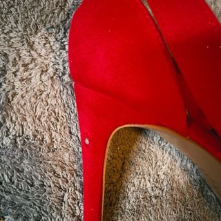 Zapatos tacón ante rojo