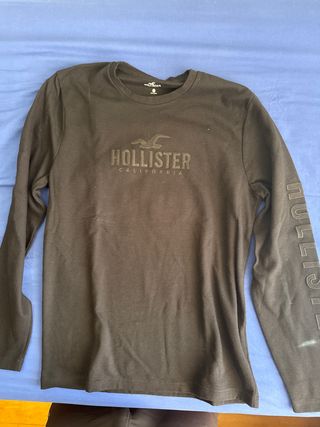 Sudadera Hollister Negra Manga Larga