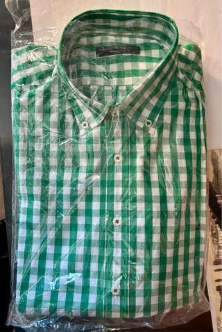 Camisa Purificación García cuadros verde talla 3