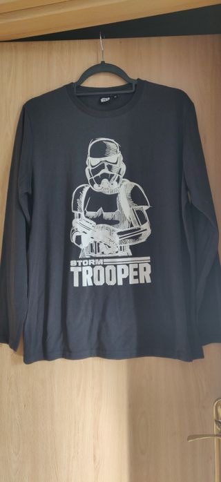 Camiseta Star Wars Stormtrooper Negra Manga Larga