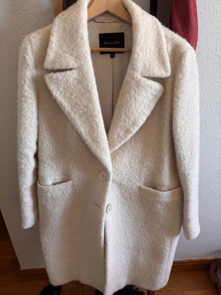 Abrigo oversize Massimo Dutti beige