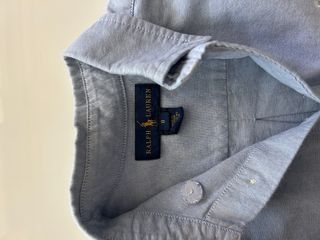 Camisa niño Ralph Lauren azul tipo Oxford.