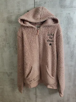 Chaqueta H&M niña rosa peluche