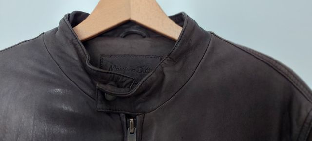 Cazadora Piel Marrón Massimo Dutti