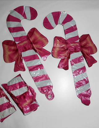 Globos Navideños Bastones Caramelo
