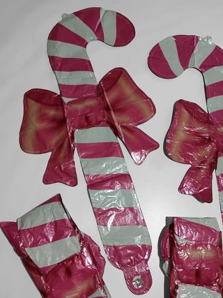 Globos Navideños Bastones Caramelo