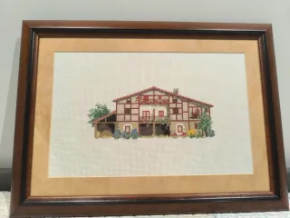 Cuadro Punto de Cruz Casa Rural