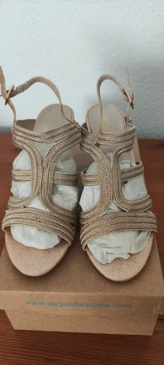 Sandalias doradas fiesta/ceremonia