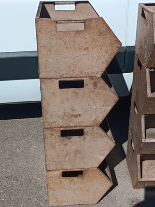 Conjunto Cajas Metálicas Apilables Vintage