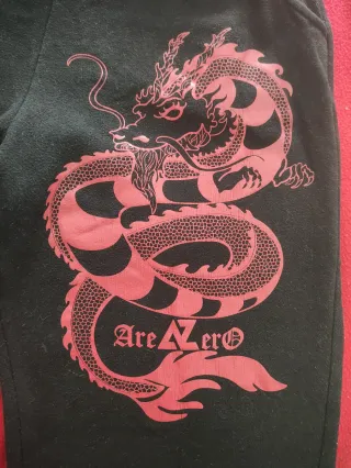 Chándal negro con dragón rojo