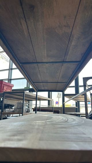 ESTANTERÍA INDUSTRIAL MADERA Y METAL 180x45x180