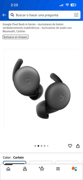 Google Pixel Buds A-Series - Auriculares de botón