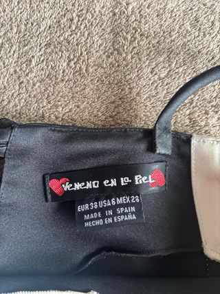 Vestido fiesta negro y blanco