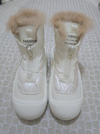 Botas Mujer Talla 38 Blancas Frío Nieve