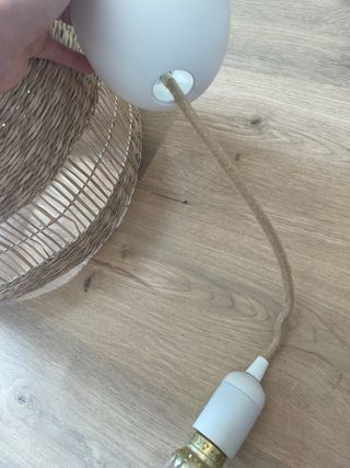 Ikea TORARED Lámpara  techo mimbre, 35cm, bombilla