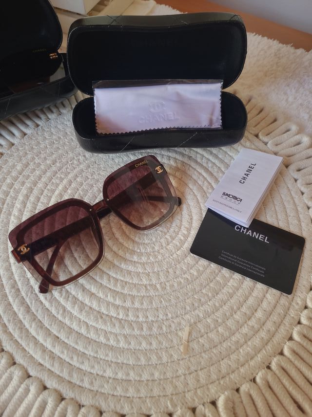 Gafas de sol inspiracion Chanel marrones y doradas