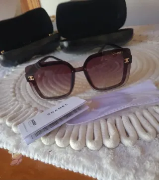 Gafas de sol inspiracion Chanel marrones y doradas