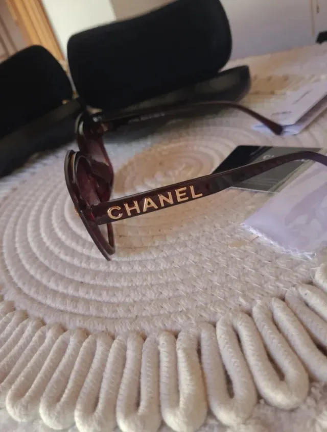 Gafas de sol inspiracion Chanel marrones y doradas