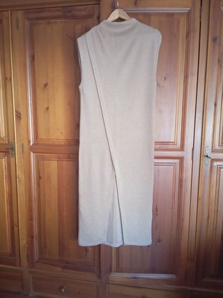 Vestido punto Zara camel