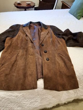 Chaqueta ante y cuero años 70