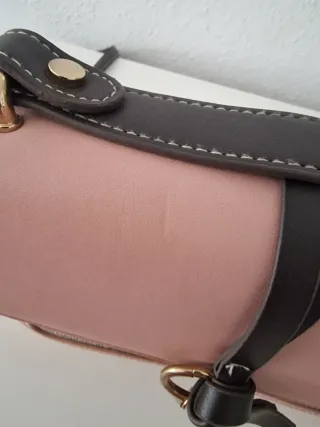 Bolso bandolera Bijou Brigitte rosa y marrón