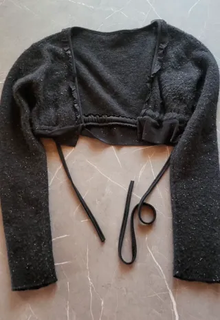 Coprispalle nero con glitter