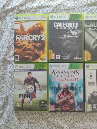 Lote 8 Juegos Xbox 360: Halo3, FIFA 15, etc.