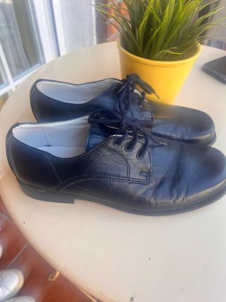 Zapatos niño piel azul marino talla 39