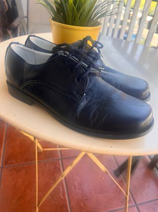 Zapatos niño piel azul marino talla 39