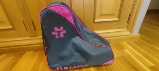 Bolsa para patines negra y rosa