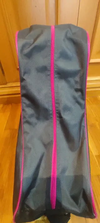 Bolsa para patines negra y rosa