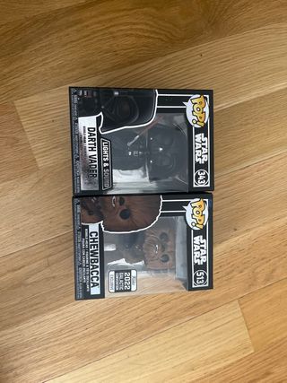Funko Pop Star Wars Chewbacca y Darth Vader