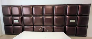 Testiera in pelle sintetica marrone 150 cm