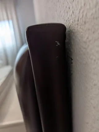 Testiera in pelle sintetica marrone 150 cm