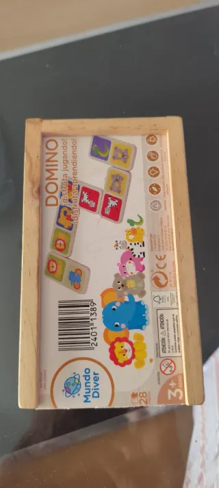 Dominó infantil de madera Mundo Diver