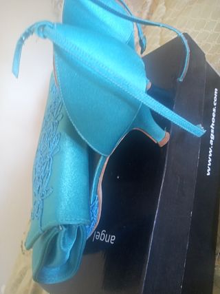 Zapatos Ángel Alarcón Talla 38 Aguamarina